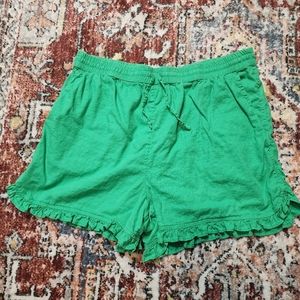 Crown & Ivy Drawstring Linen Shorts Large